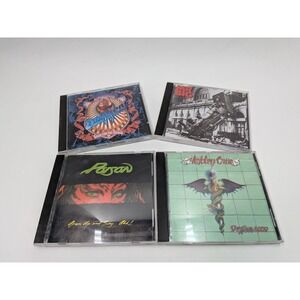 Dokken Poison Motley Crue Mr Big 4 CD Lot Back Attack Lean Into It Dr Feelgood